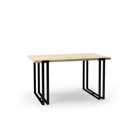 EWEN Étkezőasztal 120 cm (sonoma tölgy / fekete) T-TABLE