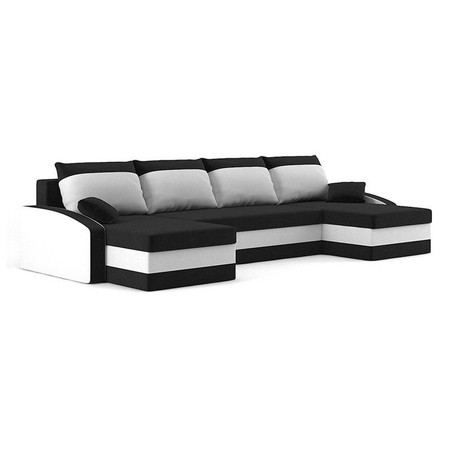 Összecsukható sarok ülőgarnitúra SPARTAN MODEL 2 Fekete-fehér SG-nábytek