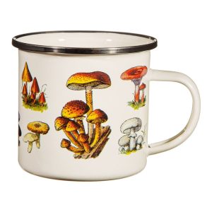 Krémszínű zománcozott gyerek bögre Vintage Mushroom - Sass & Belle