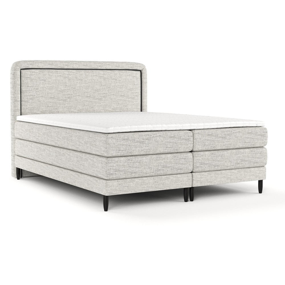 Világosszürke boxspring ágy 180x200 cm Dove – Maison de Rêve